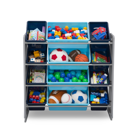 Kids Toy Storage Organizer with 12 Plastic Bins
